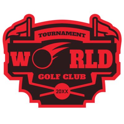 World Tournament Golf club logo template Miniatura