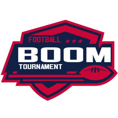 Boom Tournament Football logo template Miniatura