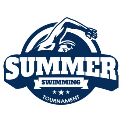 Summer Swimming Tournament logo template Miniatura