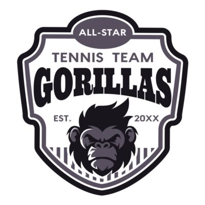 Gorillas Tennis Team 01 Miniatura