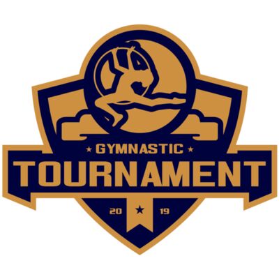 Gymnastic Tournament logo template 02 Miniatura