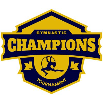 Champions Gymnastic Tournament logo template Miniatura