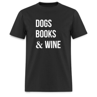 Playera Dogs Books & Wine - Oscuras Miniatura