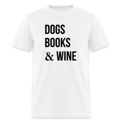 Playera Dogs Books & Wine - Claras Miniatura