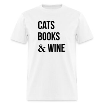 Playera Cats Books & Wine - Claras Miniatura