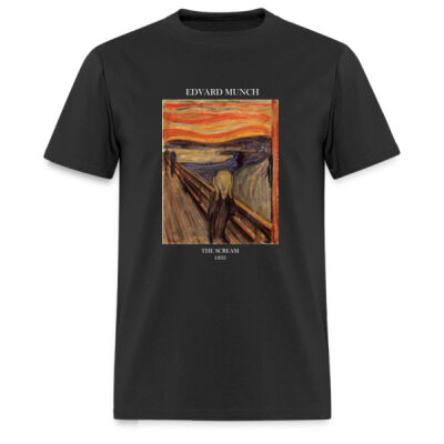 Playera El Grito de Edvard Munch - Oscuras Miniatura