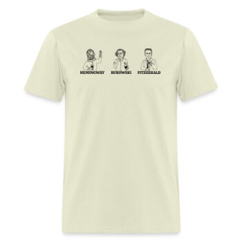 Playera Hemingway Bukowski Fitzgerald Miniatura